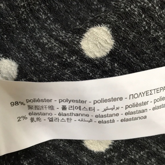 NWT! ZARA black Long Sleeve Polka dot dress - Picture 7 of 8